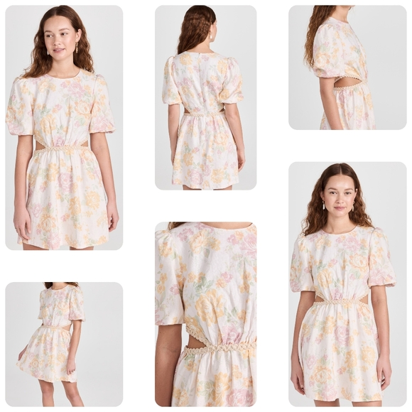 Wayf Dresses & Skirts - Wayf Plaza Cut-Out Floral Mini Dress Size Large NWT